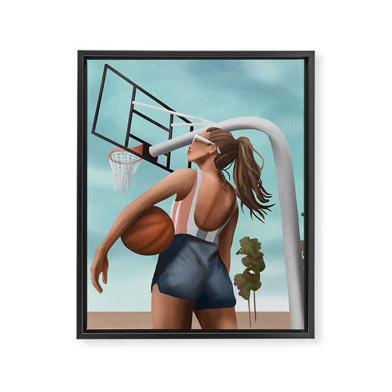 Hoops and Sunshine Framed Canvas Print Gallery Image 6