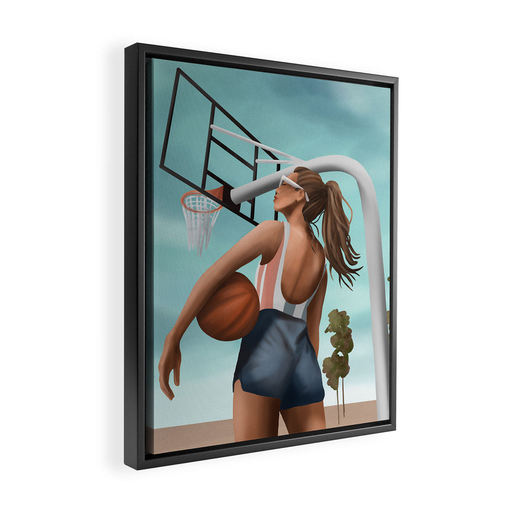 Hoops and Sunshine Framed Canvas Print Gallery Image 2