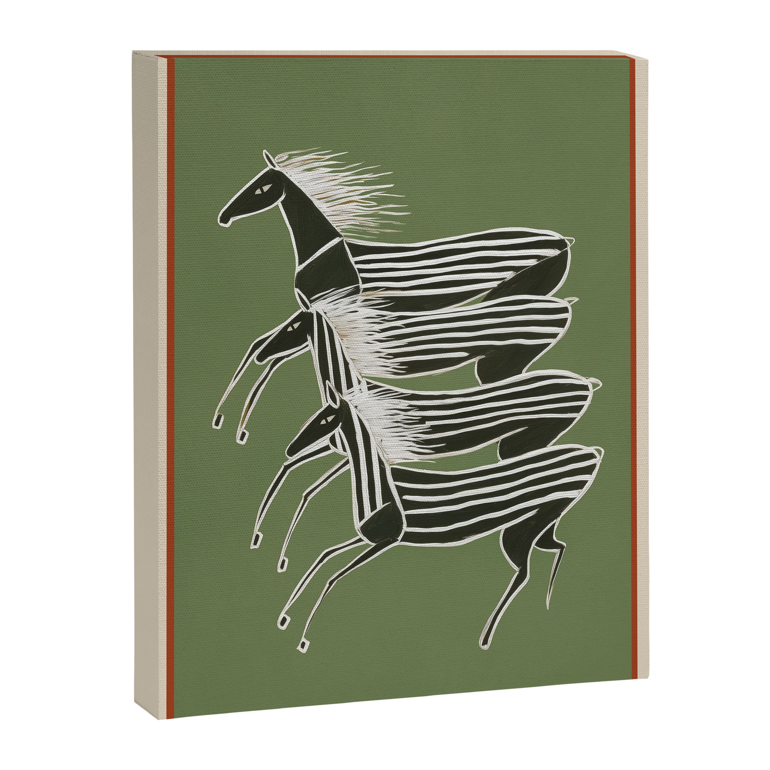 Horses in Stripes Canvas Print Gallery Image 6
