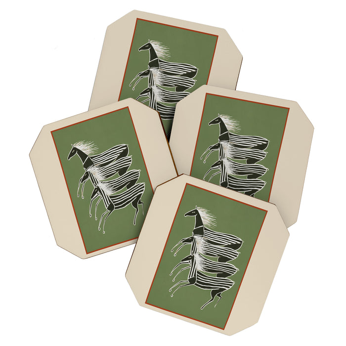Horses in Stripes Coaster Gallery Image 1