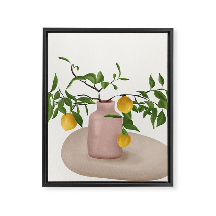 Lemon Branches Framed Canvas Print Gallery Image 1