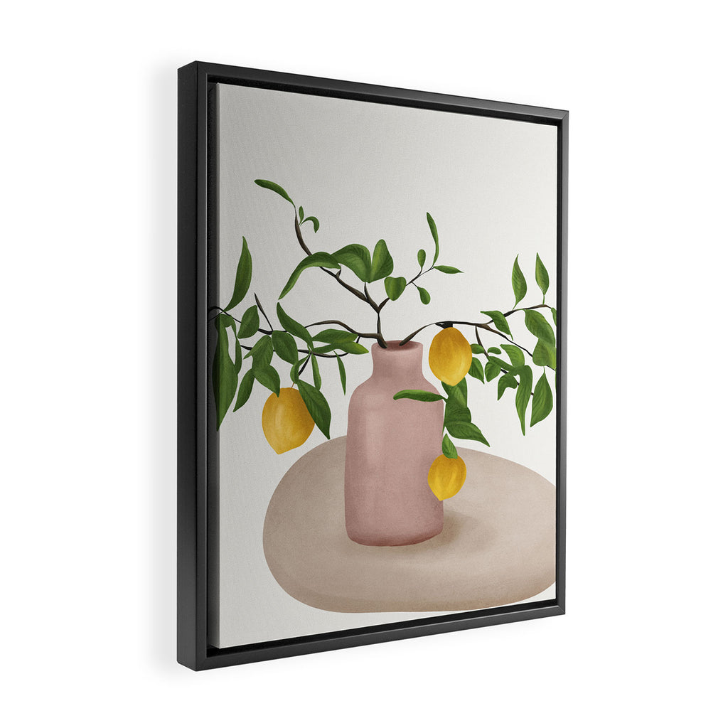 Lemon Branches Framed Canvas Print Gallery Image 2