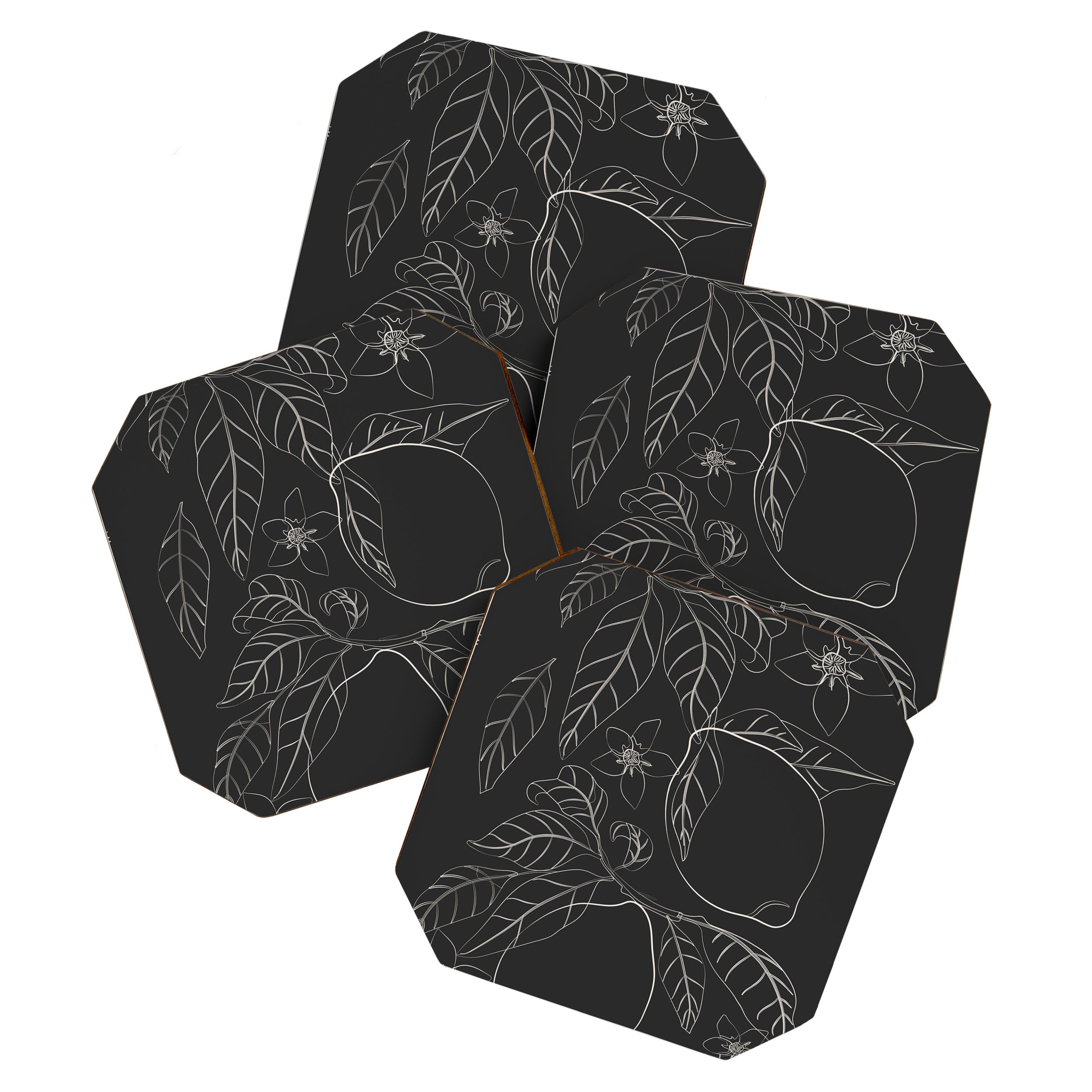 Lemons - Line Art 1 Coaster Gallery Image 1