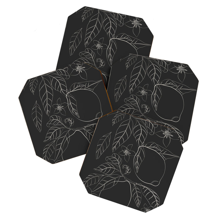 Lemons - Line Art 1 Coaster Gallery Image 1