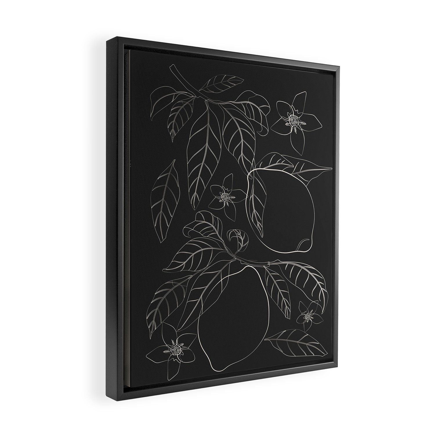 Lemons - Line Art 1 Framed Canvas Print Gallery Image 2