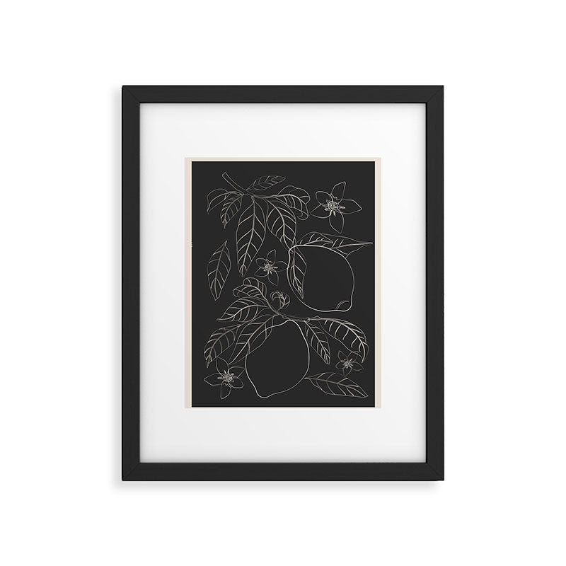 Lemons - Line Art 1 Framed Art Print Gallery Image 4