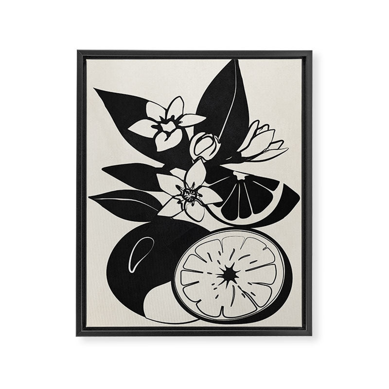 Line Art Oranges 1 Framed Canvas Print Gallery Image 6