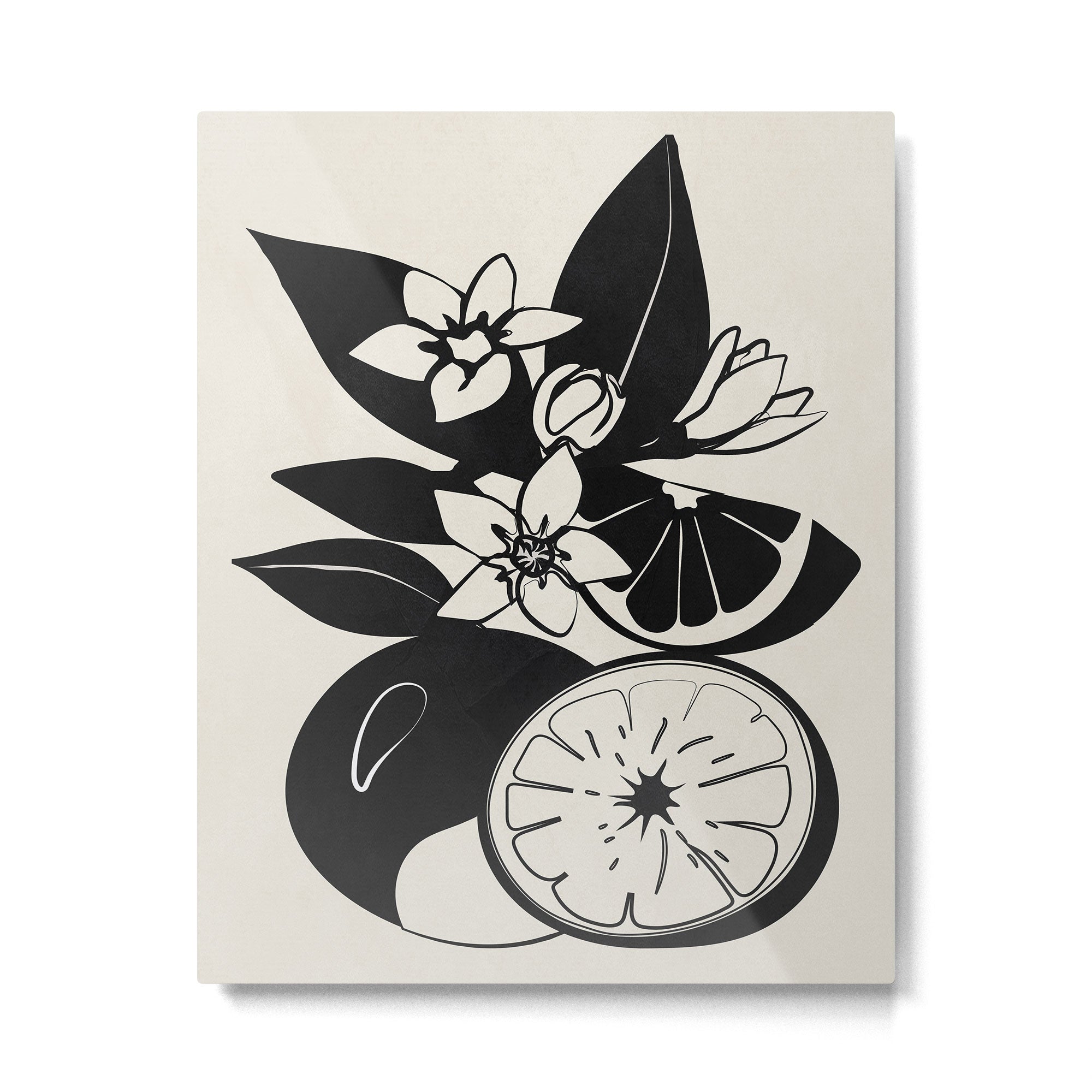 Line Art Oranges 1 Metal Print Gallery Image 4