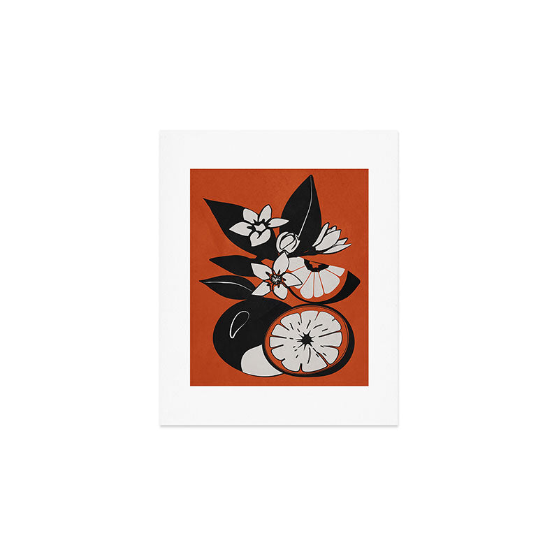Line Art Oranges 2 Art Print Gallery Image 1