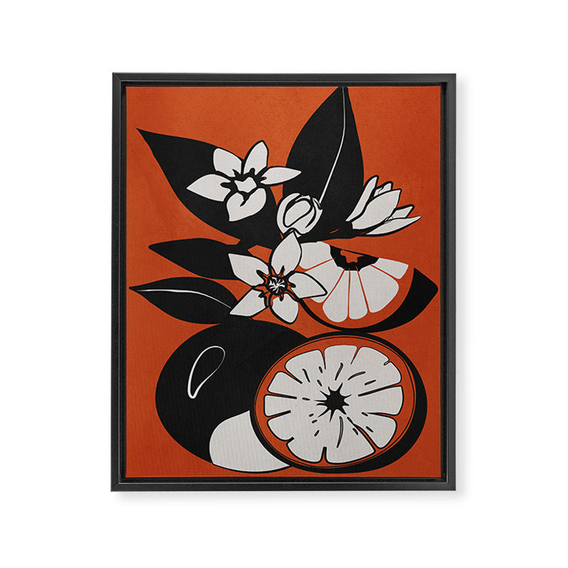 Line Art Oranges 2 Framed Canvas Print Gallery Image 6