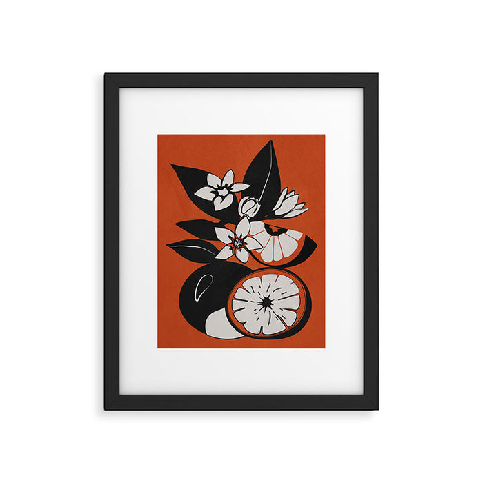 Line Art Oranges 2 Framed Art Print Gallery Image 1
