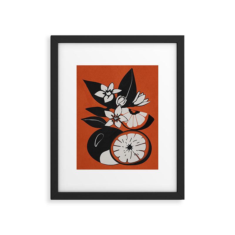 Line Art Oranges 2 Framed Art Print Gallery Image 5