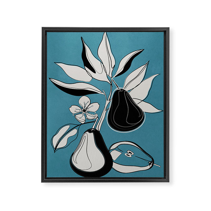 Line Art Pears 1 Framed Canvas Print Gallery Image 1