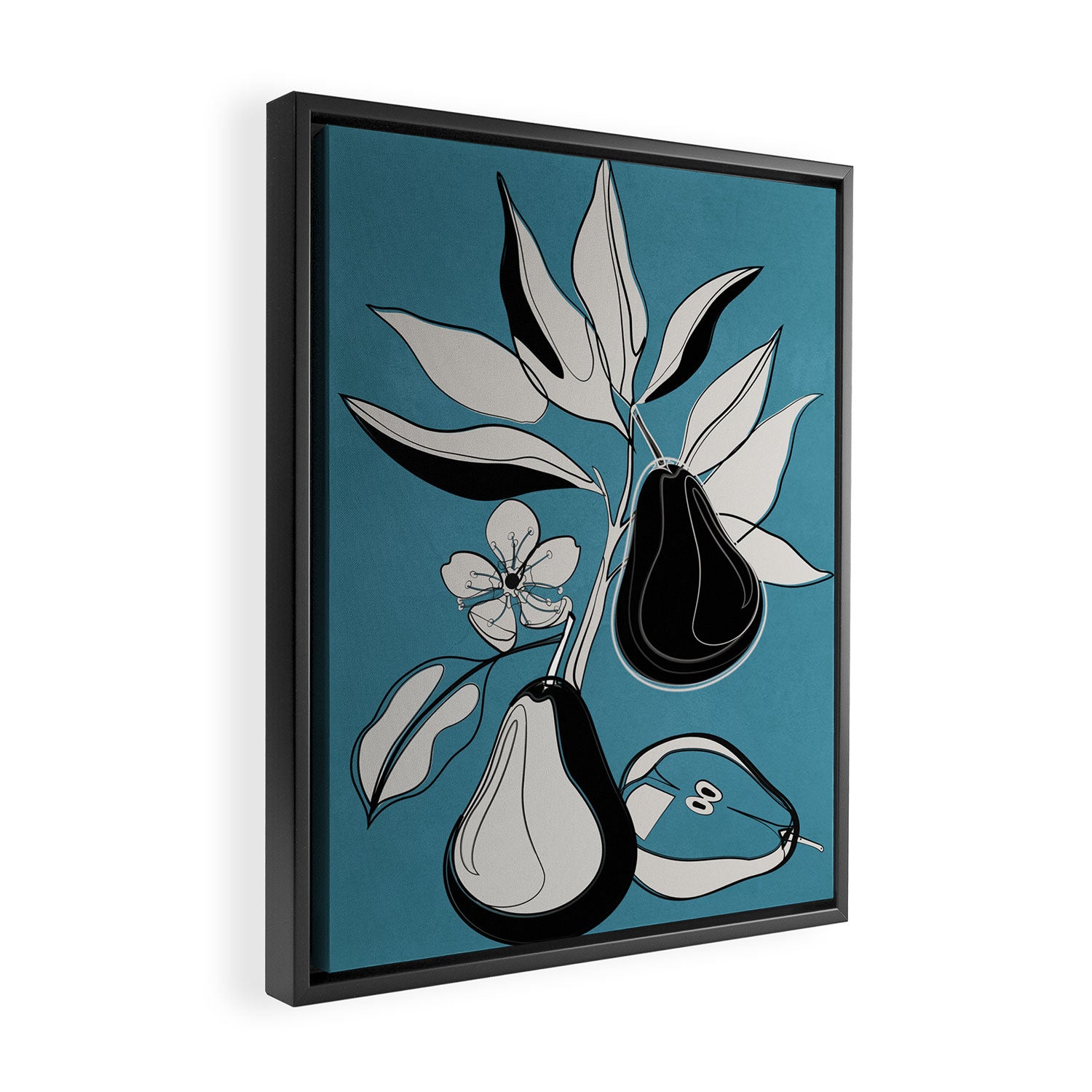 Line Art Pears 1 Framed Canvas Print Gallery Image 2