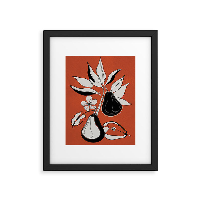 Line Art Pears 2 Framed Art Print Gallery Image 5