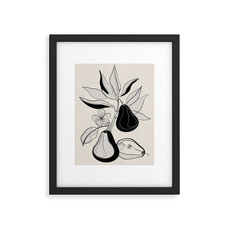 Line Art Pears 4 Framed Art Print Gallery Image 5