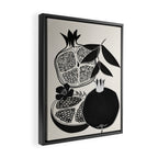 Line Art Pomegranates 1 Framed Canvas Print Gallery Image 2