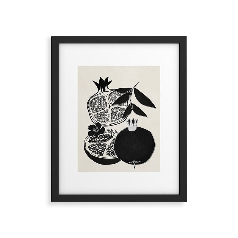 Line Art Pomegranates 1 Framed Art Print Gallery Image 5
