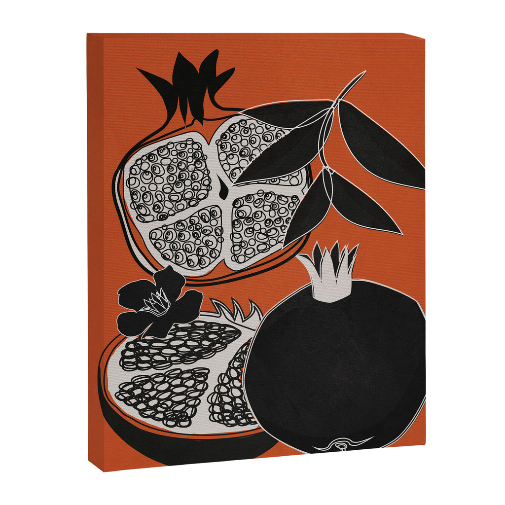 Line Art Pomegranates 2 Canvas Print Gallery Image 6