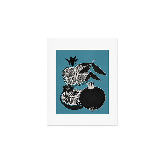 Line Art Pomegranates 4 Art Print Gallery Image 1