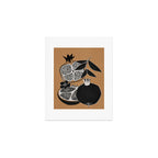 Line Art Pomegranates 5 Art Print Gallery Image 1