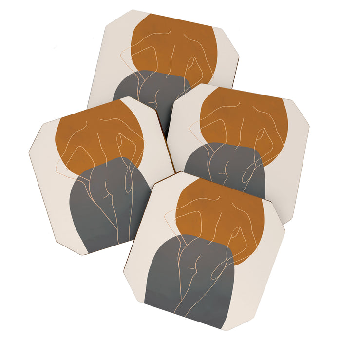 Line Female Figure 82 Coaster Gallery Image 1