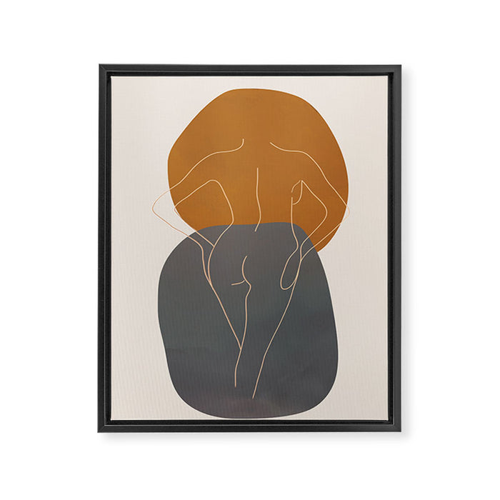 Line Female Figure 82 Framed Canvas Print Gallery Image 1