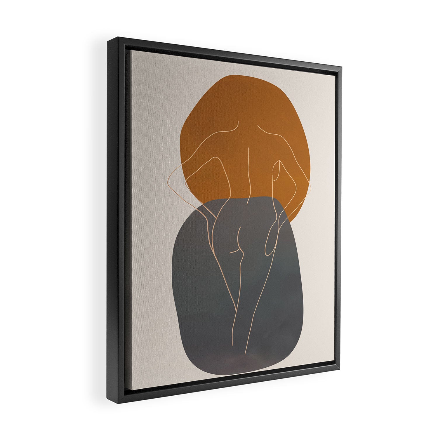 Line Female Figure 82 Framed Canvas Print Gallery Image 2