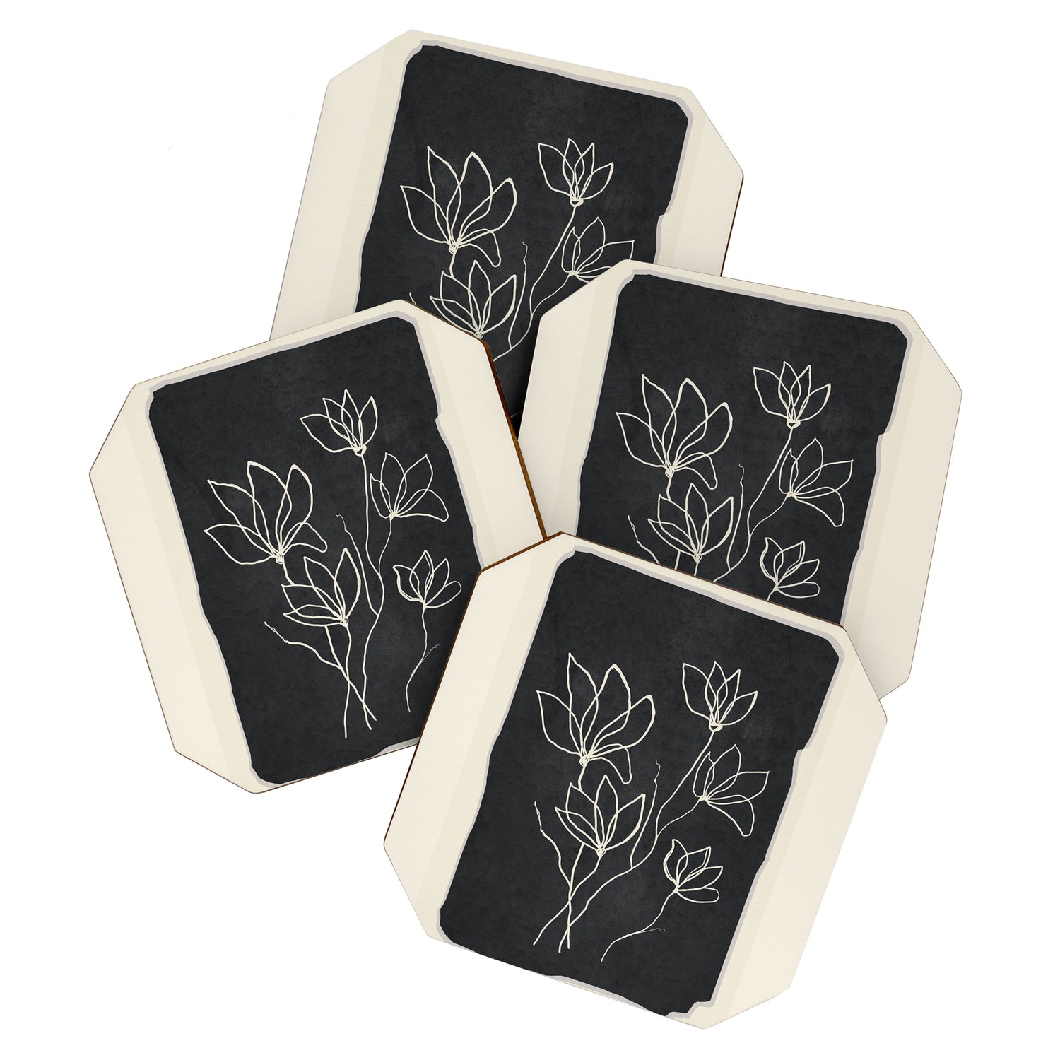 Line Wildflowers 1 Coaster Gallery Image 1