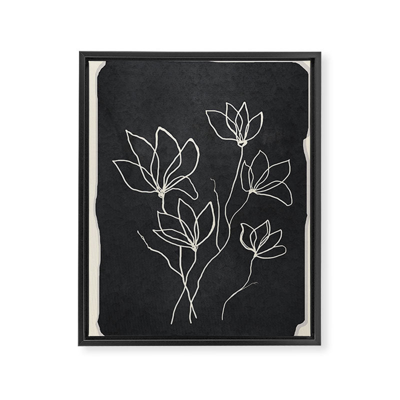 Line Wildflowers 1 Framed Canvas Print Gallery Image 8