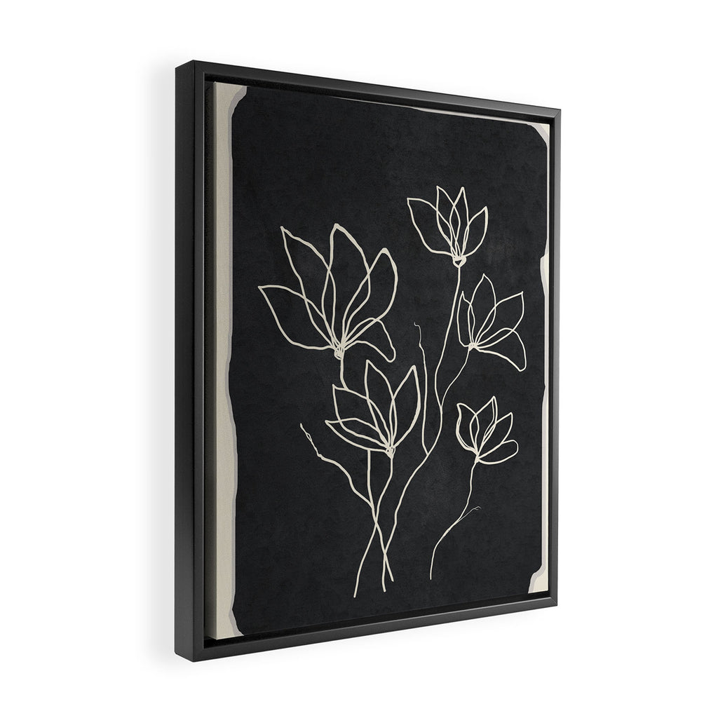 Line Wildflowers 1 Framed Canvas Print Gallery Image 2