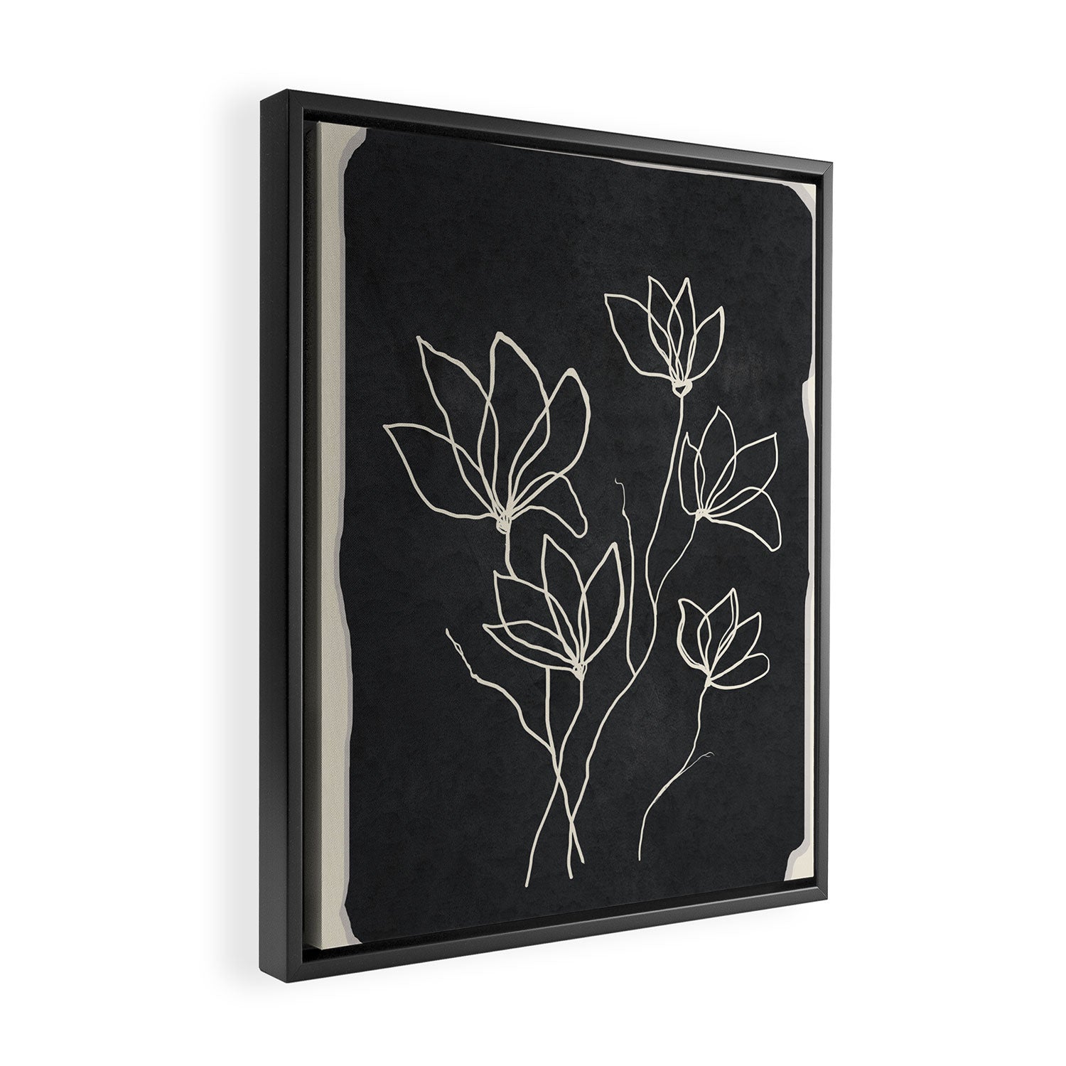 Line Wildflowers 1 Framed Canvas Print Gallery Image 2