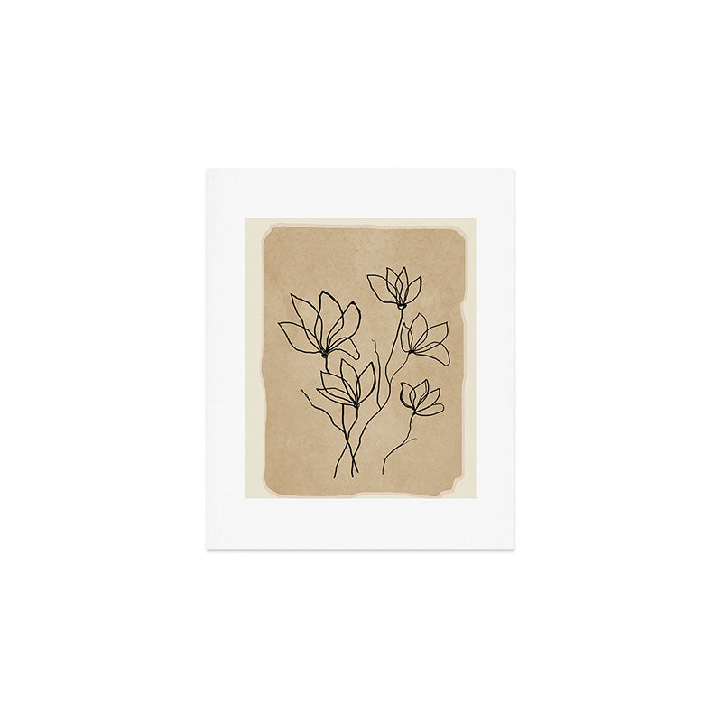 Line Wildflowers 2 Art Print Gallery Image 1