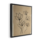 Line Wildflowers 2 Framed Canvas Print Gallery Image 2