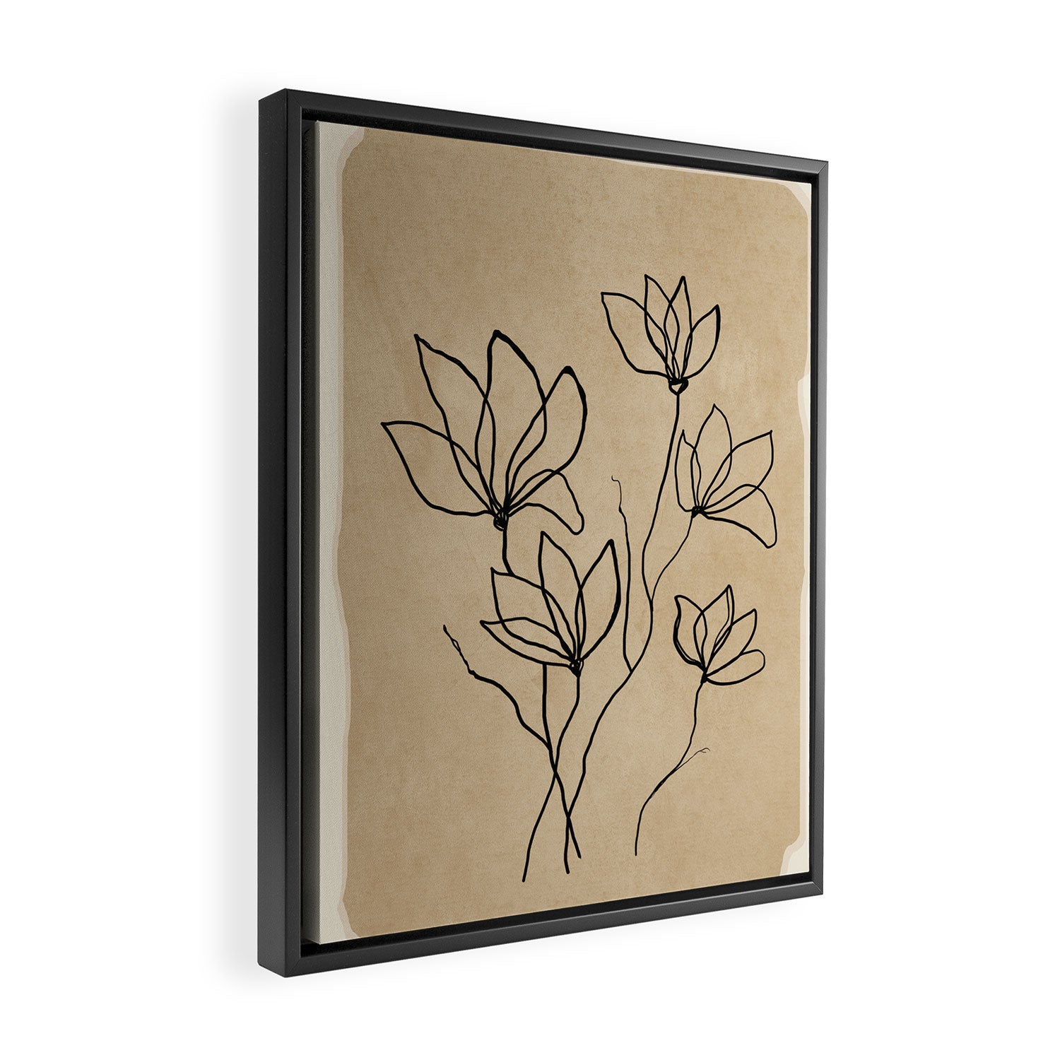 Line Wildflowers 2 Framed Canvas Print Gallery Image 2