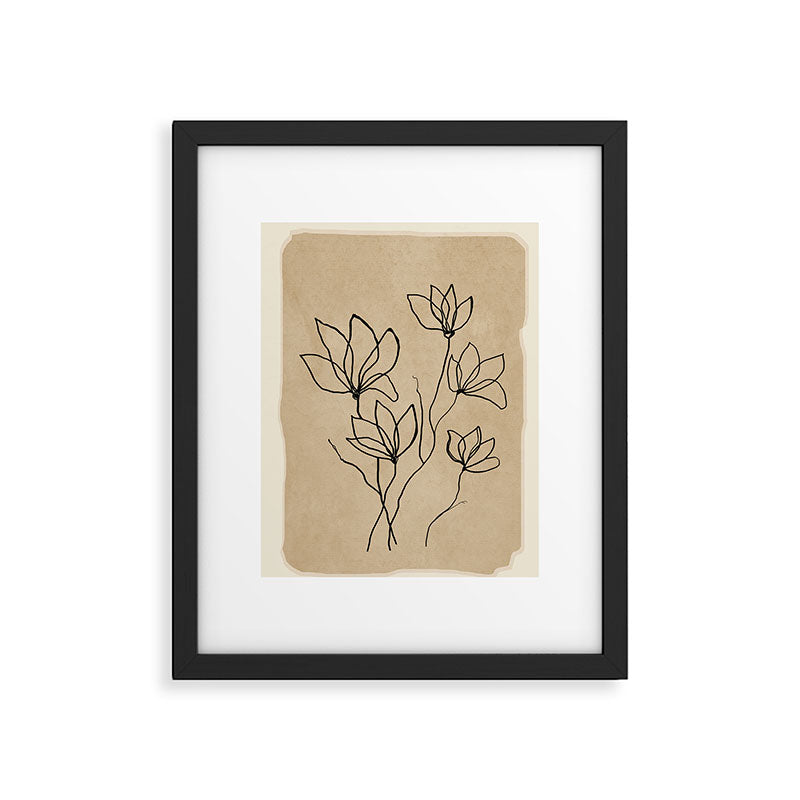 Line Wildflowers 2 Framed Art Print Gallery Image 6