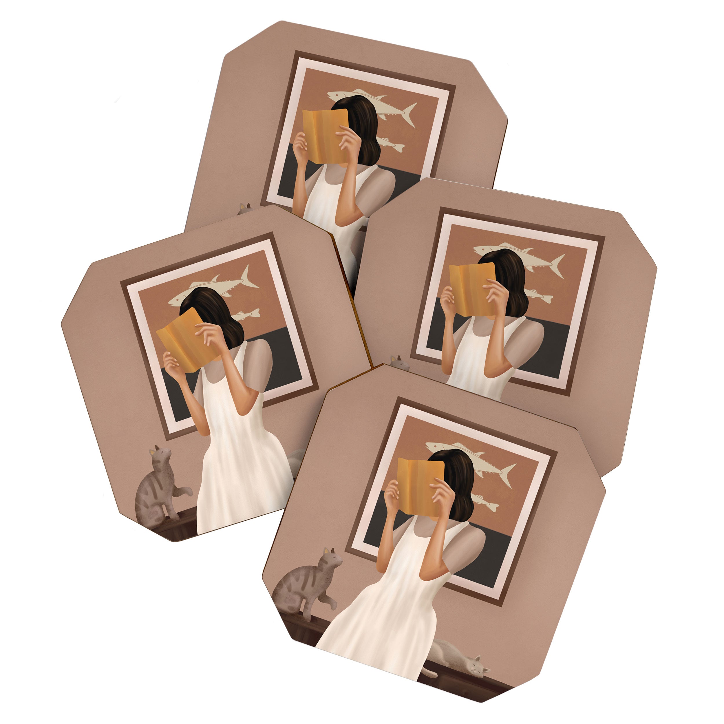 Losing Myself in a Book Coaster Gallery Image 1