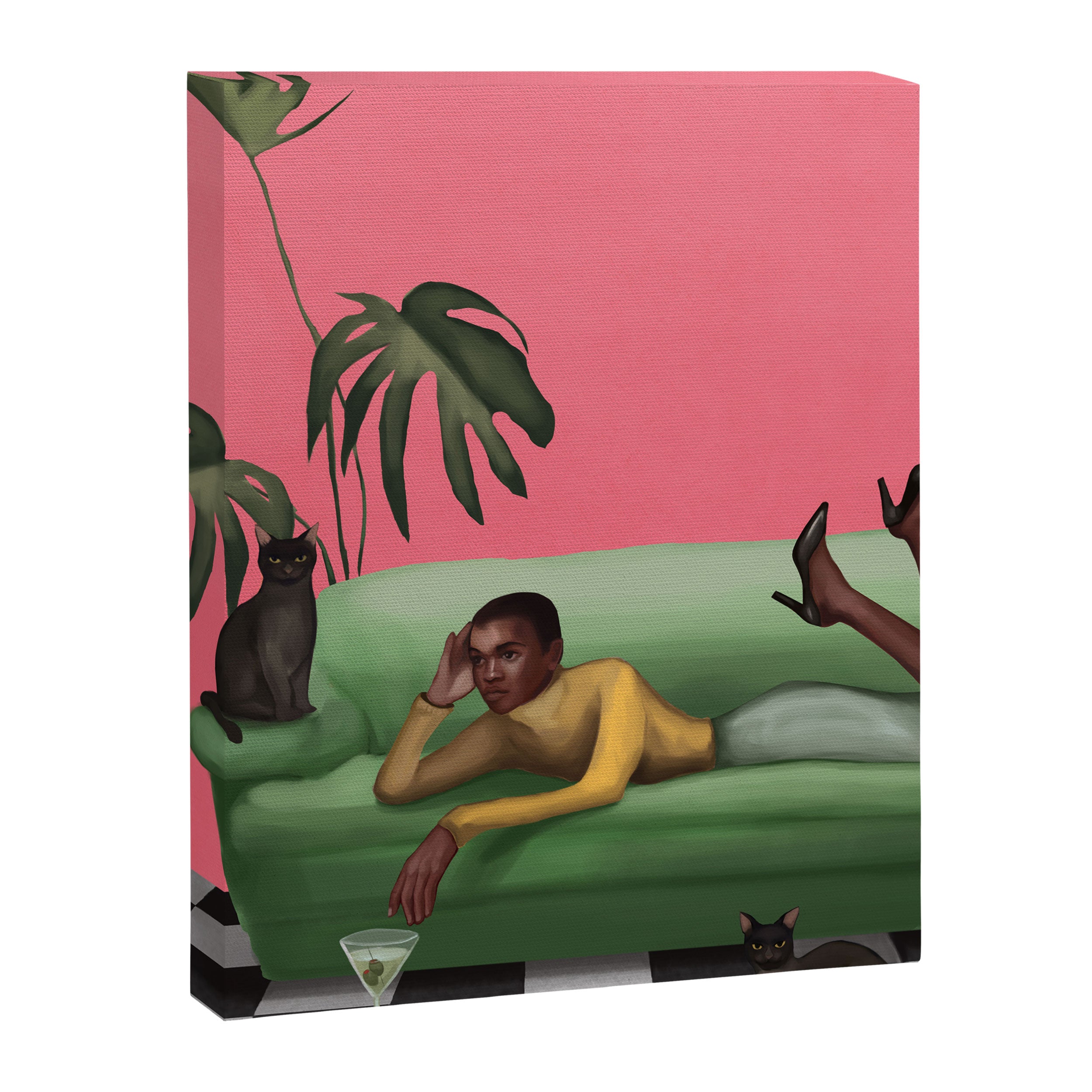 Martini and Monstera Canvas Print Gallery Image 6
