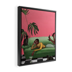 Martini and Monstera Framed Canvas Print Gallery Image 2