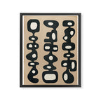 Mid-Century Abstract Balance 01 Framed Canvas Print Gallery Image 8