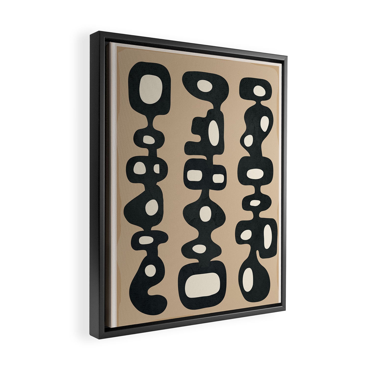 Mid-Century Abstract Balance 01 Framed Canvas Print Gallery Image 2