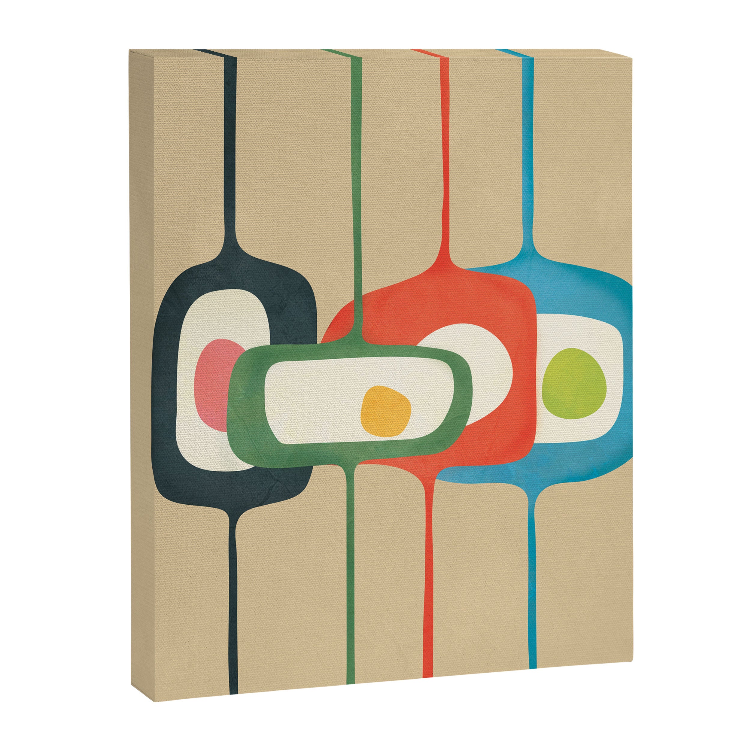 Mid-Century Abstract Balance 04 Canvas Print Gallery Image 6