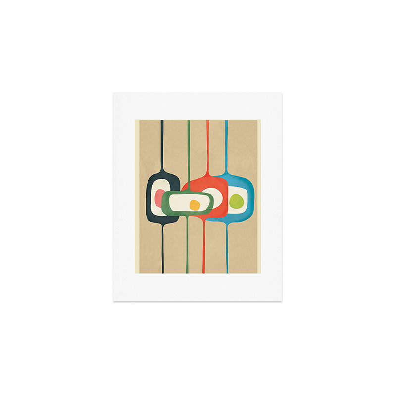 Mid-Century Abstract Balance 04 Art Print Gallery Image 1