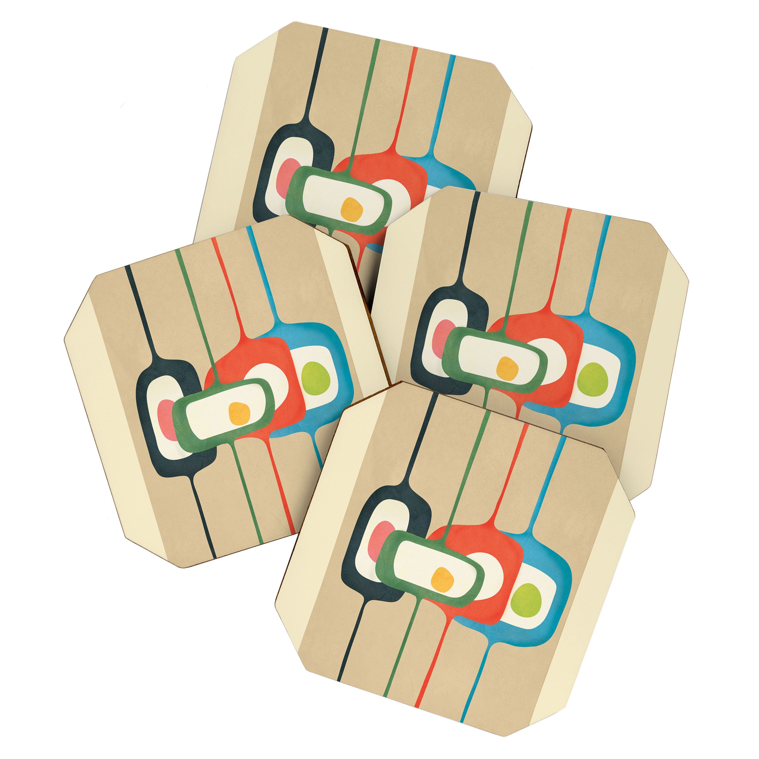 Mid-Century Abstract Balance 04 Coaster Gallery Image 1