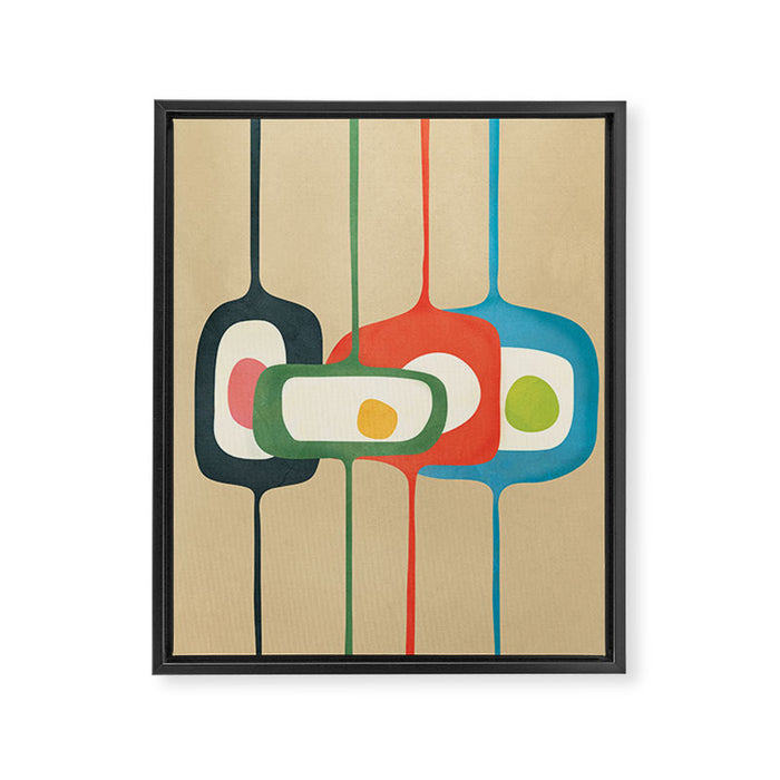 Mid-Century Abstract Balance 04 Framed Canvas Print Gallery Image 1