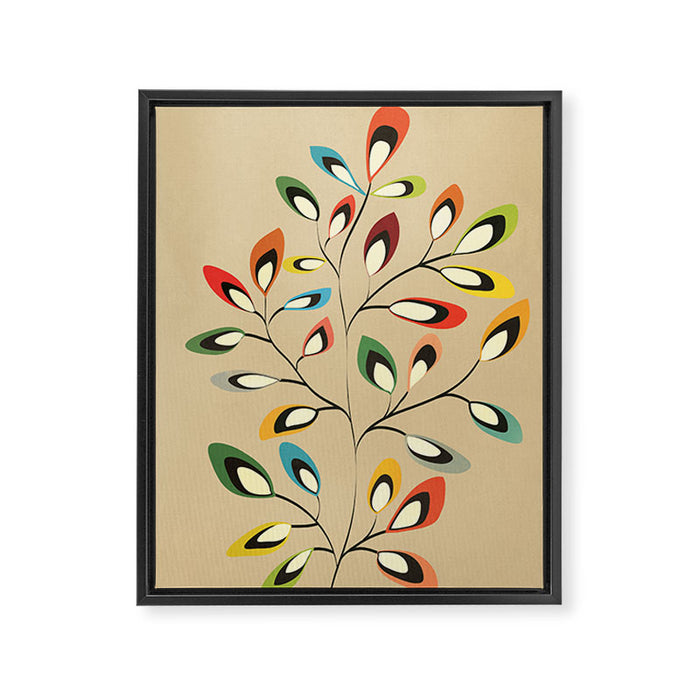 Mid-Century Abstract Branch 02 Framed Canvas Print Gallery Image 1