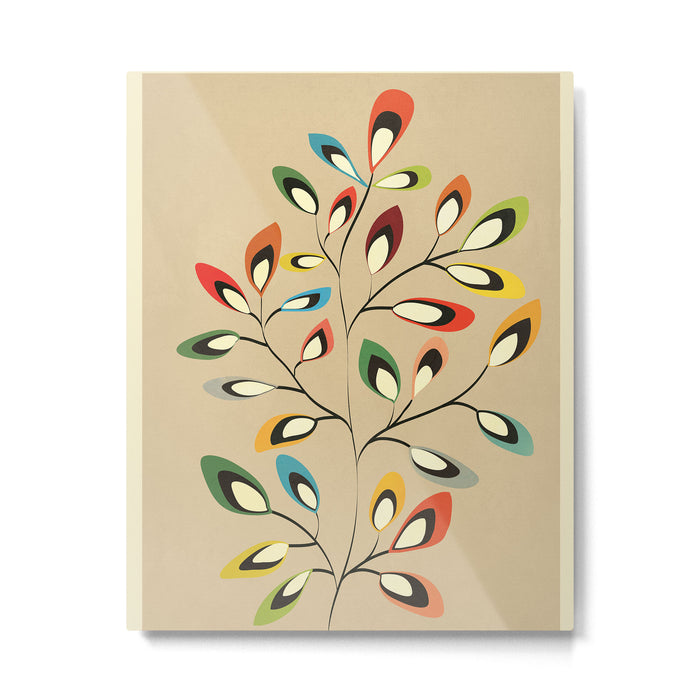 Mid-Century Abstract Branch 02 Metal Print Gallery Image 1