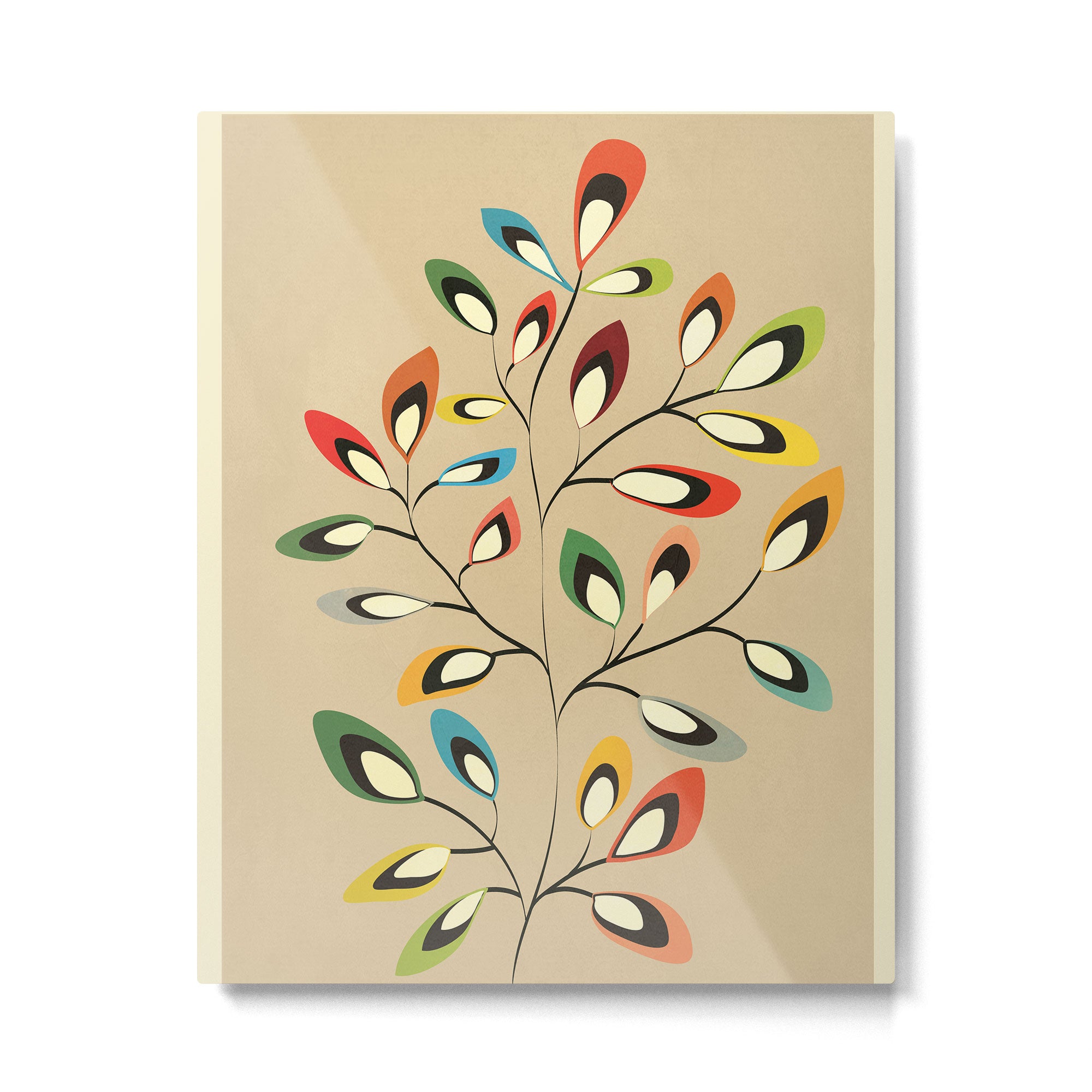 Mid-Century Abstract Branch 02 Metal Print Gallery Image 4