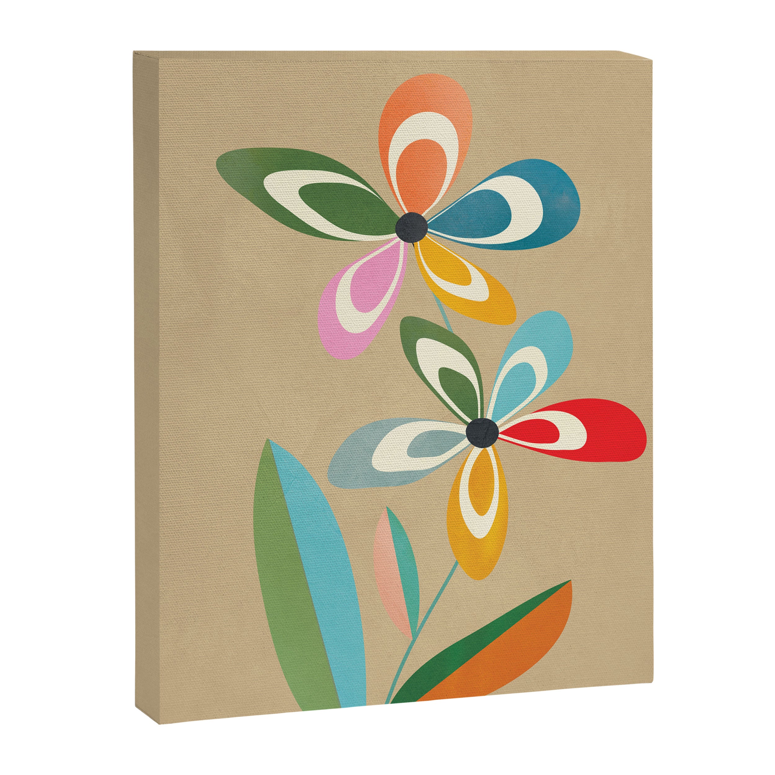 Mid-Century Abstract Flowers 04 Canvas Print Gallery Image 8