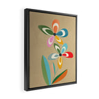 Mid-Century Abstract Flowers 04 Framed Canvas Print Gallery Image 2